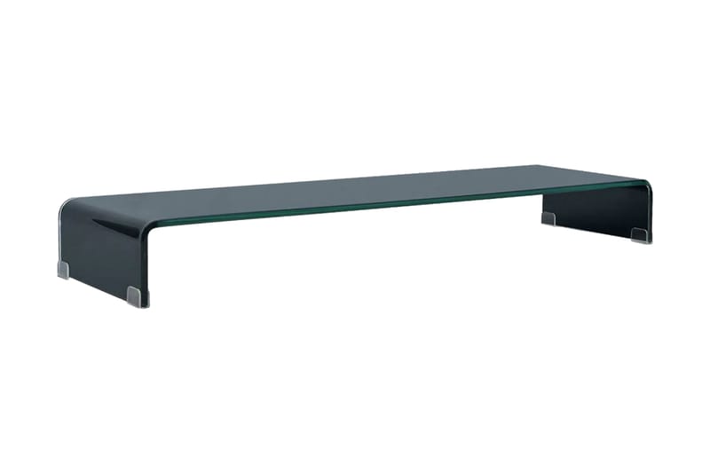 TV-bord glas svart 120x30x13 cm - Svart - Tv-hylla