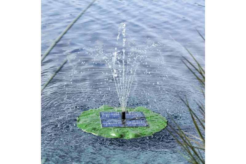 HI Soldriven flytande font�änpump lotusblad - Grön - Fontänpump - Övriga trädgårdstillbehör