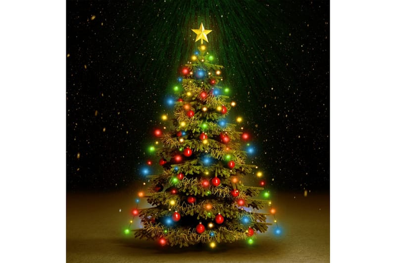 Ljusnät för julgran 210 lysdioder flerfärgad 210 cm - Flerfärgad - Julbelysning - Julgransbelysning