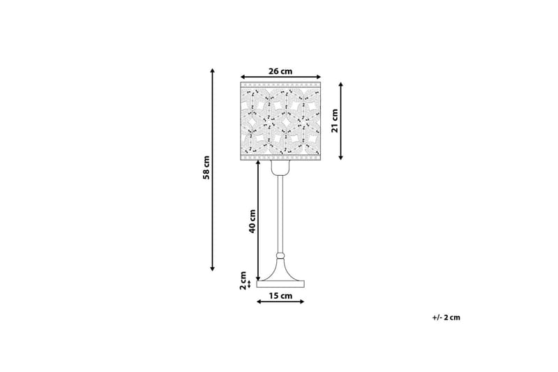 SAJO L Bordslampa 26 cm - Sängbordslampa - Sovrumslampa - Fönsterlampa på fot - Bordslampor & bordsbelysning