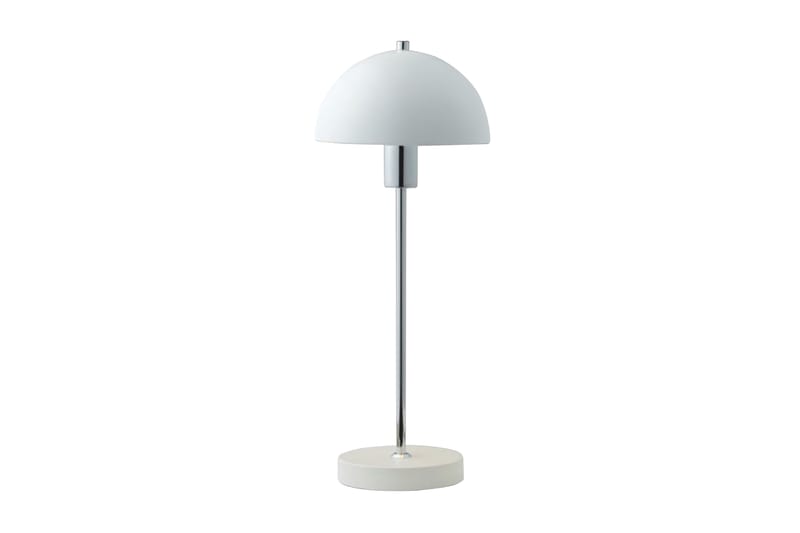 VIENDA Bordslampa 20 Rund Glas/Krom/Vit - Herstal - Sängbordslampa - Sovrumslampa - Bordslampor & bordsbelysning - Fönsterlampa på fot