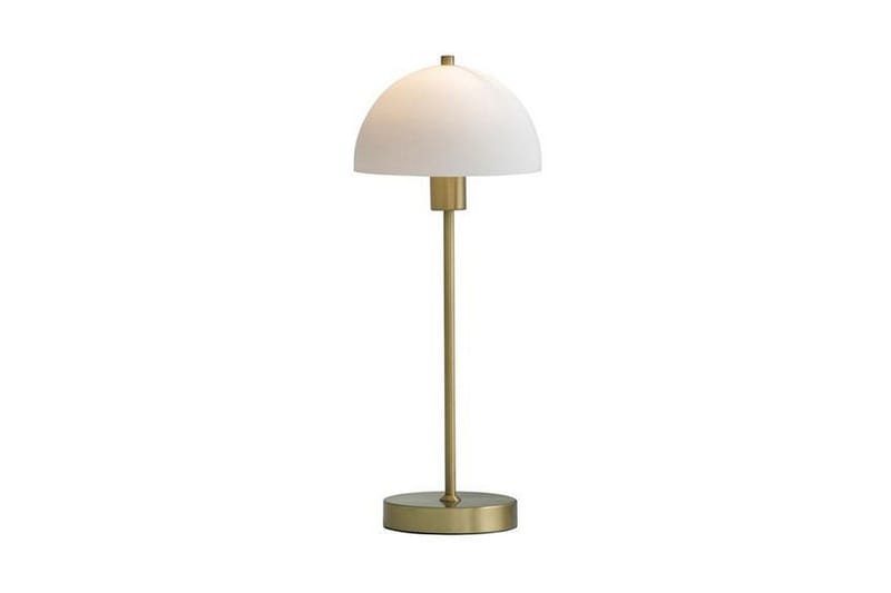 VIENDA Bordslampa 20 Rund Vit/Mässing - Herstal - Sovrumslampa - Bordslampor & bordsbelysning