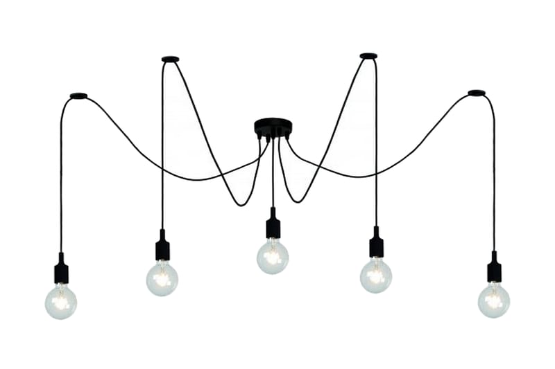 FIX Taklampa 150 Dimbar 5 Lampor Svart - Lucide - Kökslampa & pendellampa - Sovrumslampa - Fönsterlampa hängande