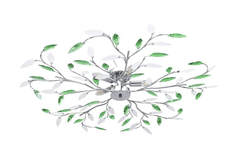 Taklampa med akrylblad för 5 E14-lampor grön - Grön - Sovrumslampa - Plafond