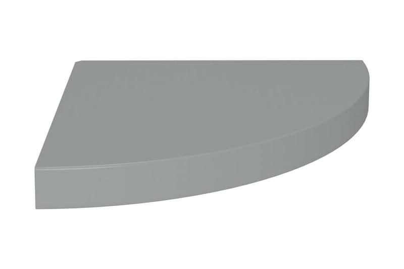 Svävande hörnhyllor 2 st grå 35x35x3,8 cm MDF - Grå - Hörnhylla