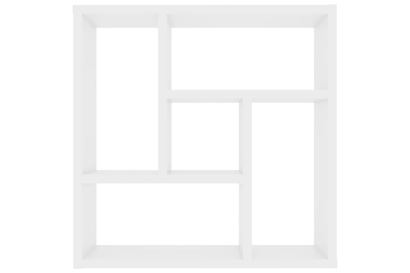 Vägghylla vit högglans 45,1x16x45,1 cm spånskiva - Vit - Kökshylla - Vägghylla