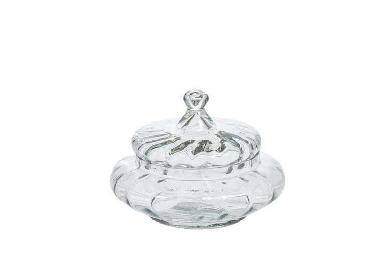 GLASS Glasburk 12 cm Transparent/Guld - Småförvaring - Glasburk - Flaskor & burkar