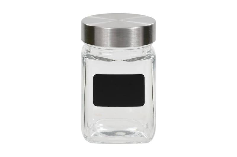 Förvaringsburkar i glas med etiketter 12 st 300 ml - Transparent - Småförvaring - Glasburk - Flaskor & burkar