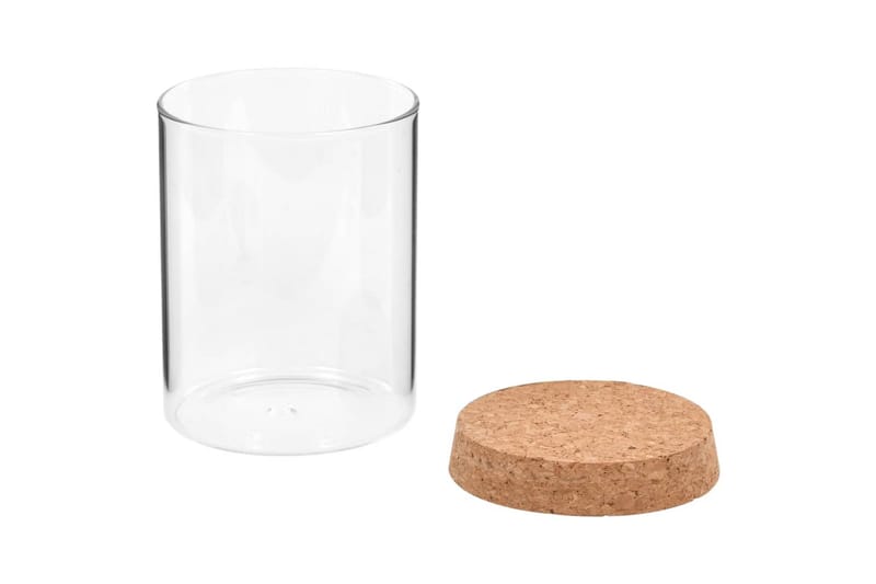 Förvaringsburkar i glas med korklock 6 st 650 ml - Transparent - Småförvaring - Glasburk - Flaskor & burkar