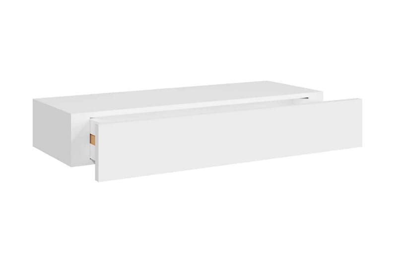 Väggmonterad låda vit 60x23,5x10 cm MDF - Vit - Förvaringslådor