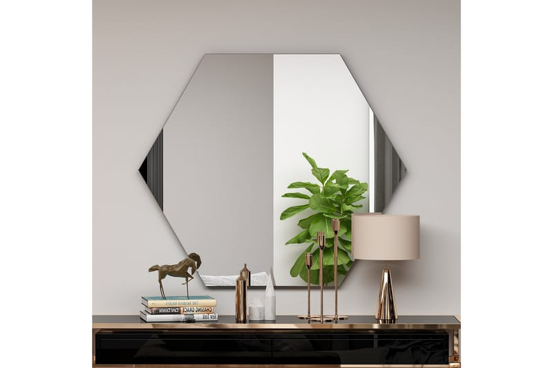 Rubal Spegel 70 cm Rektangulär Svart - Väggspegel