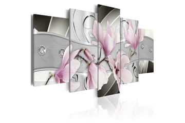 Tavla Steel Magnolias 100X50 Grå|Rosa
