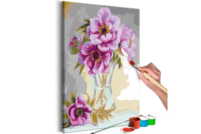 GÖR-DET-SJÄLV Målningar Flowers In A Vase 40x60 cm - Artgeist sp. z o. o. - Gör det själv tavlor