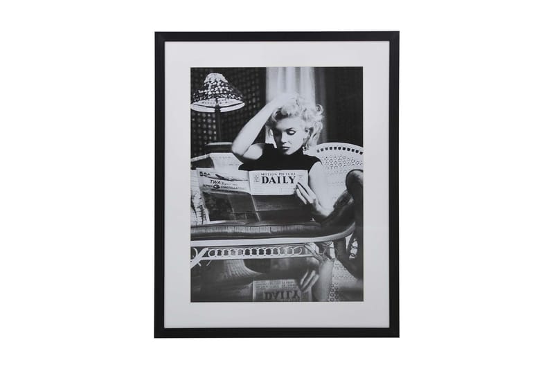 Tavla Belarbo Marilyn Dailey News 70X90 - Svart|Vit|Glas|Trä - Poster & print - Retro & vintage posters