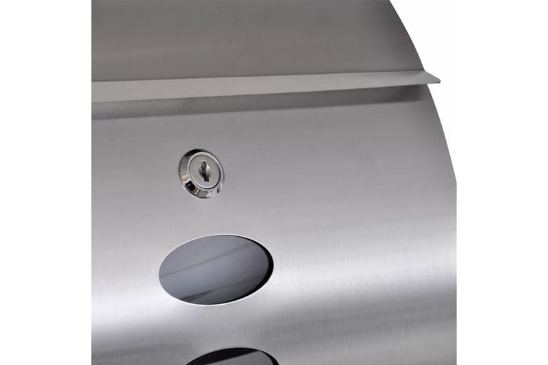 Två brevl�ådor på ett stativ i rostfritt stål - Silver - Brevlåda