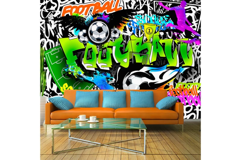 FOTOTAPET Football Graffiti 400x280 - Artgeist sp. z o. o. - Fototapeter