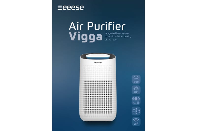VIGGA Luftrenare Wi-Fi och HEPA-filter - Luftrenare