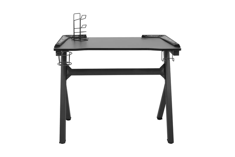Gamingskrivbord LED med Y-formade ben svart 110x60x75 cm - Svart - Gamingbord & datorbord - Bord