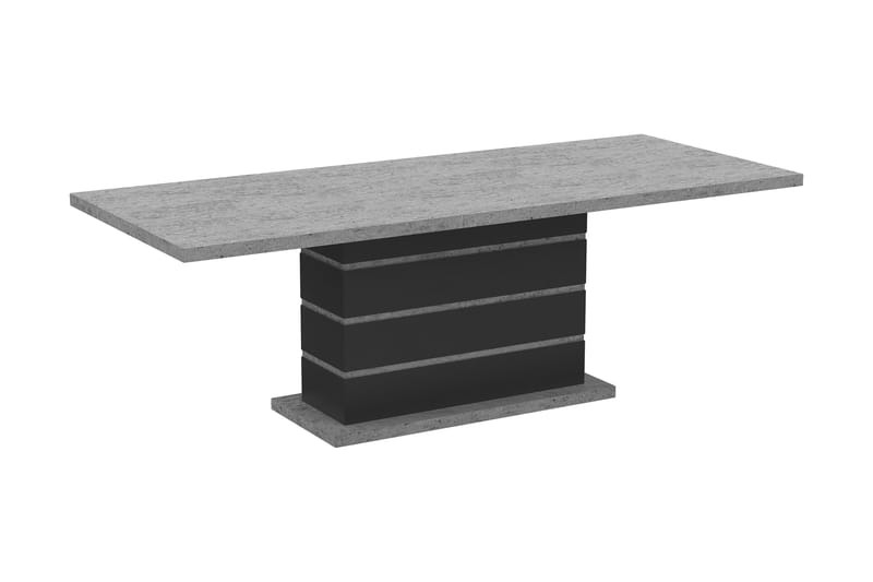 KULMBACH Förlängningsbart Matbord 180/220 cm Grå/Svart - Bord - Matbord & köksbord
