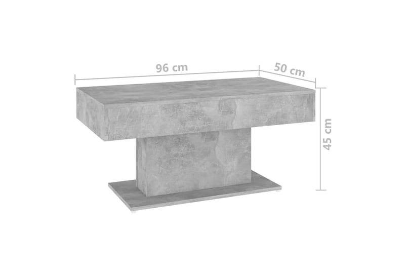 Soffbord betonggrå 96x50x45 cm spånskiva - Grå - Soffbord - Bord