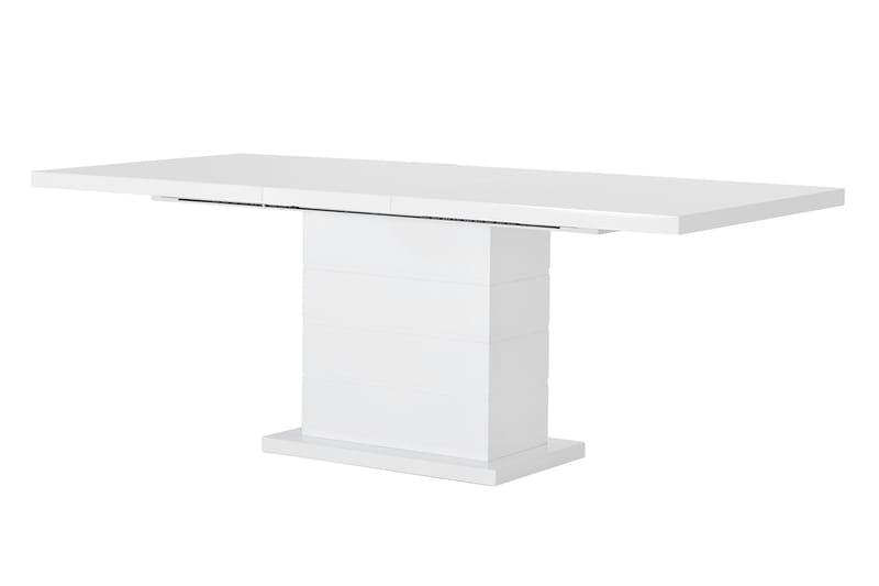 KULMBACH Matbord Vit + 8 TIRZA Stol Grå - Matgrupp & matbord med stolar