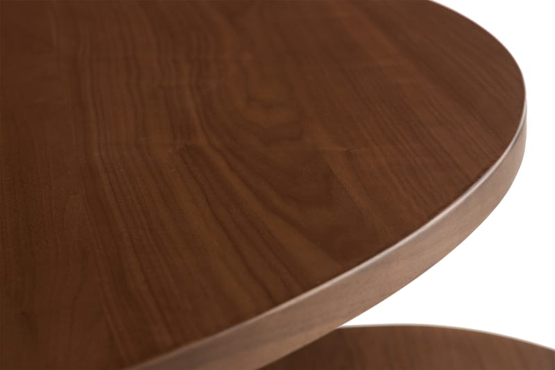 LENOIR Matgrupp 120 cm Rund inkl 4 Stolar Valnöt/Natur - Matgrupp & matbord med stolar