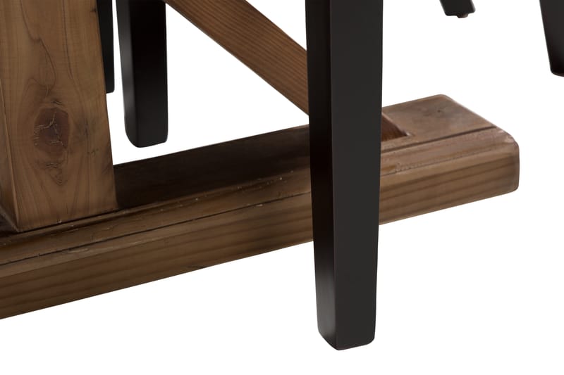 LIRE Matbord 200x100 cm Brun + 6 VALSTORP Stolar Konstläder - Matgrupp & matbord med stolar
