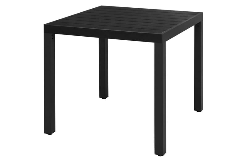 Matgrupp för trädgården 3 delar PVC-rotting svart - Svart - Matgrupp & matbord med stolar