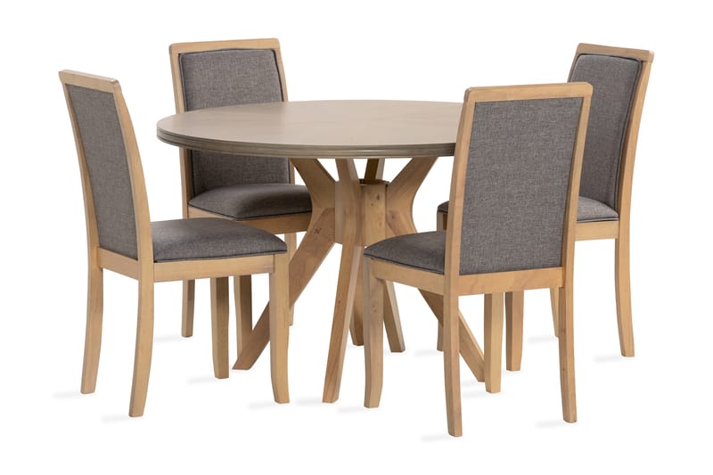 VEDEA Rund Matgrupp + 4 st CEBELL Matstolar Vit - Matgrupp & matbord med stolar