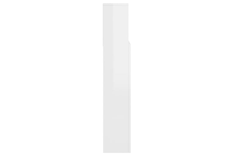 beBasic Sänggavel med förvaring vit högglans 140x19x103,5 cm - Sänggavlar