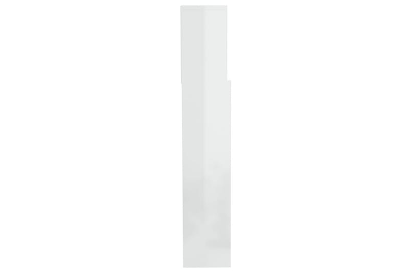 beBasic Sänggavel med förvaring vit högglans 200x19x103,5 cm - Sänggavlar