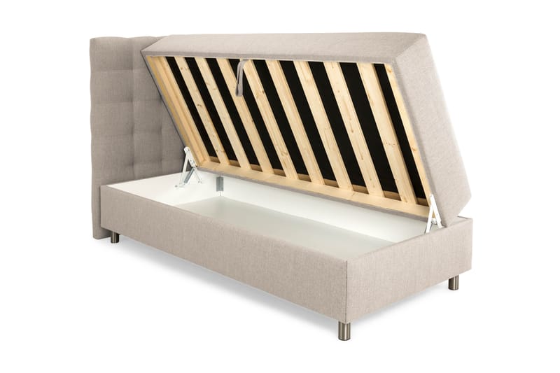 WEYBURN Förvaringssäng - Sängpaket 90 Beige - Komplett Sängpaket - Sängar med förvaring