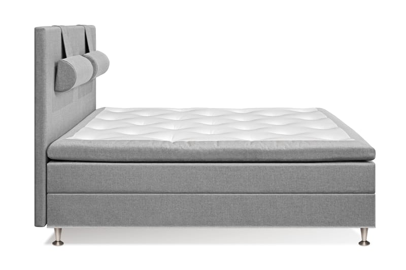 FELICIA Kontinentalsäng Sängpaket 160 Ljusgrå med nackkudde - Komplett Sängpaket - Kontinentalsängar