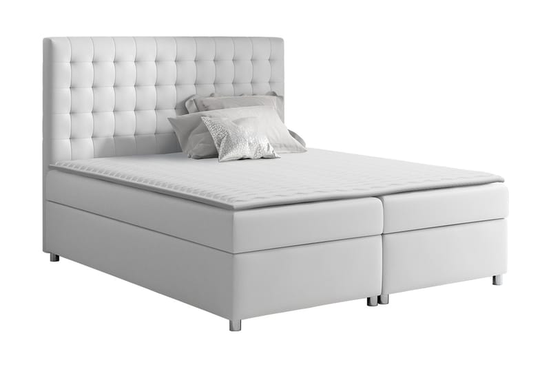 FRASCA Sängpaket 200x200 cm Vit - Vit - Komplett Sängpaket - Kontinentalsängar