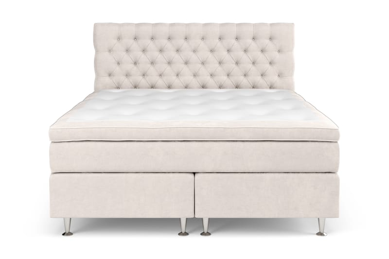 GRAND XL Sängpaket 180x200 cm Beige Sammet - Kontinentalsängar - Komplett Sängpaket