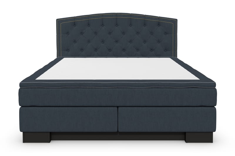SINNEBO Sängpaket 160x200 SURI Sänggavel Svängd Mörkblå - Komplett Sängpaket - Kontinentalsängar