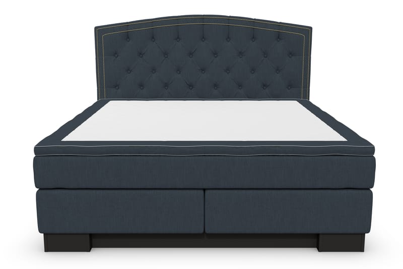 SINNEBO Sängpaket 160x210 SURI Sänggavel Svängd Mörkblå - Komplett Sängpaket - Kontinentalsängar