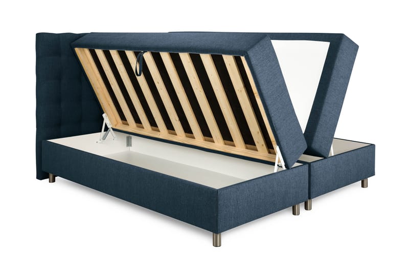 WEYBURN Förvaringssäng - Sängpaket 160 Mörkblå - Sängar med förvaring