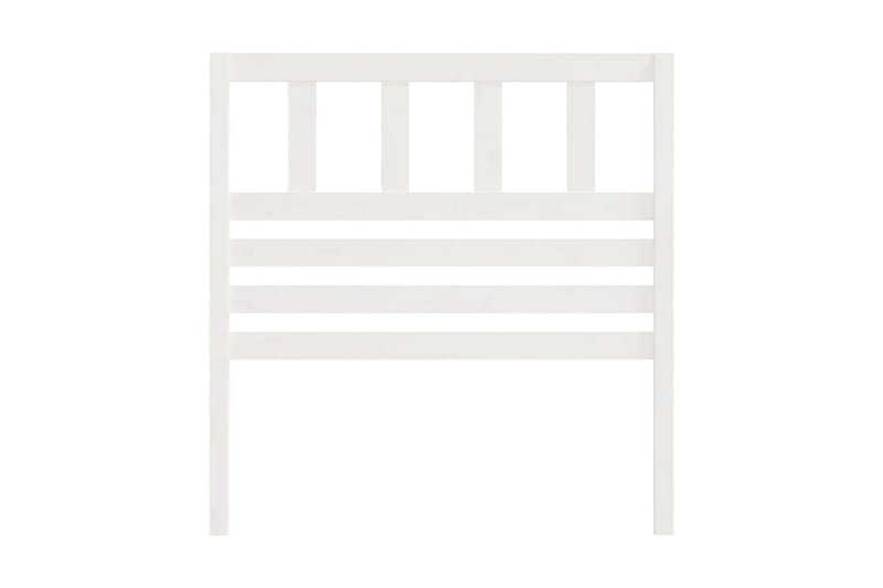 Sänggavel vit 96x4x100 cm massiv furu - Vit - Sänggavlar
