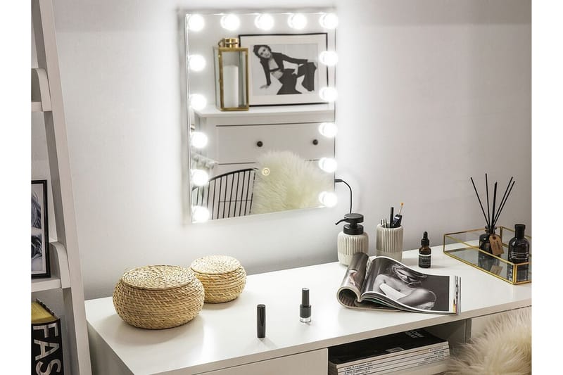 RAISANEN Spegel LED 40x50 cm Transparent - Badrumstillbehör - Sminkspegel