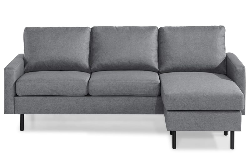 RACKO 3-sits Soffa med Divan Vändbar Konstläder Ljusgrå - Skräddarsy färg och tyg - Divansoffa & schäslong