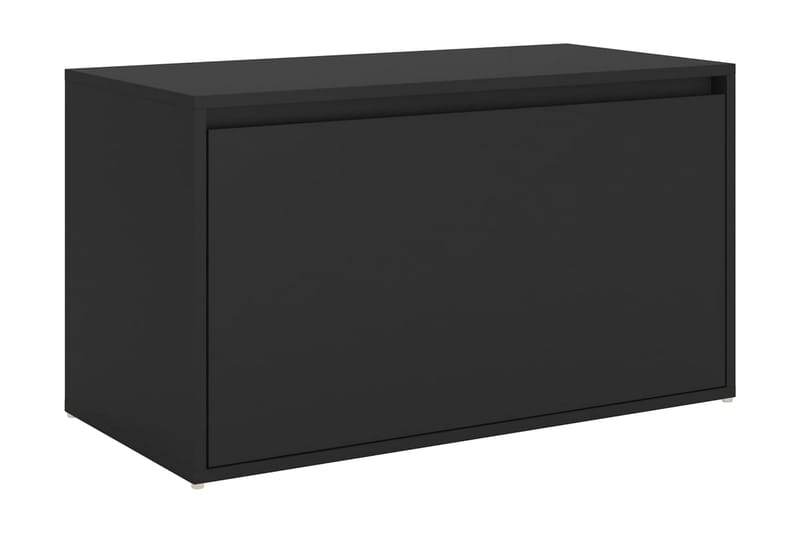 Hallbänk svart 80x40x45 cm spånskiva - Svart - Sittbänk