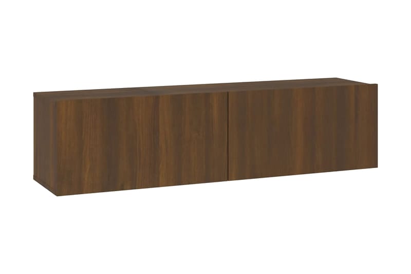 TV-bänk för vägg brun ek 120x30x30 cm konstruerat trä - Brun - Tv-bänkar