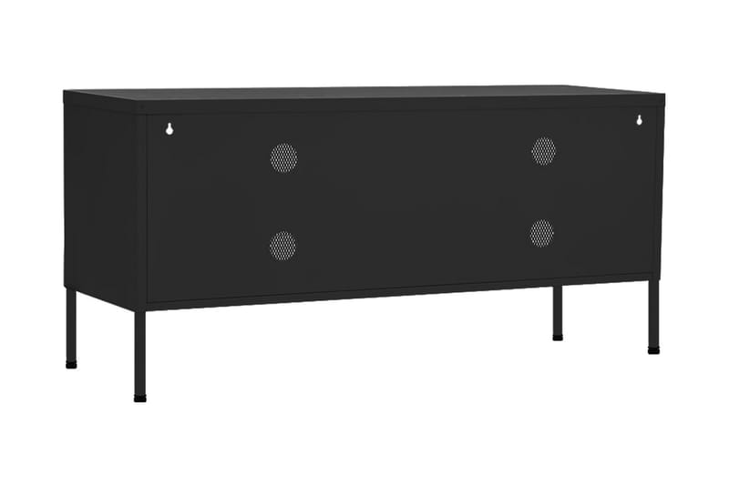 Tv-bänk svart 105x35x50 cm stål - Svart - Tv-bänkar