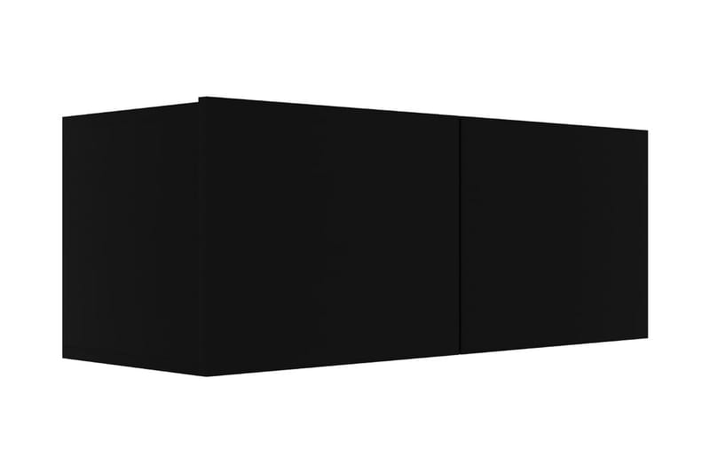 TV-bänk svart 80x30x30 cm spånskiva - Svart - Tv-bänkar