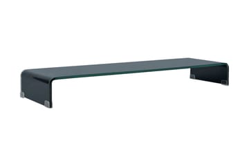 TV-bord glas svart 120x30x13 cm