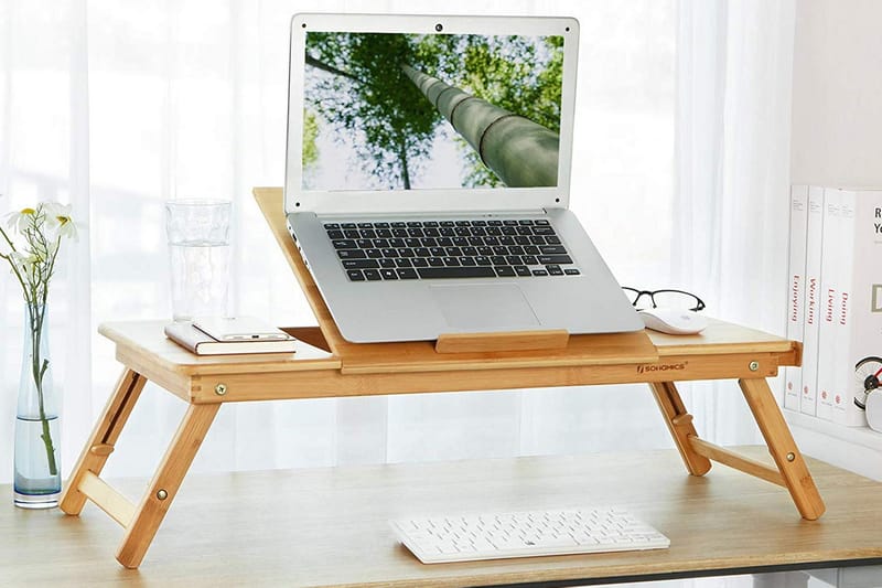 MARIBEL Laptopbord 72 Bambu Brun - Songmics - Avlastningsbord & konsolbord - Bord