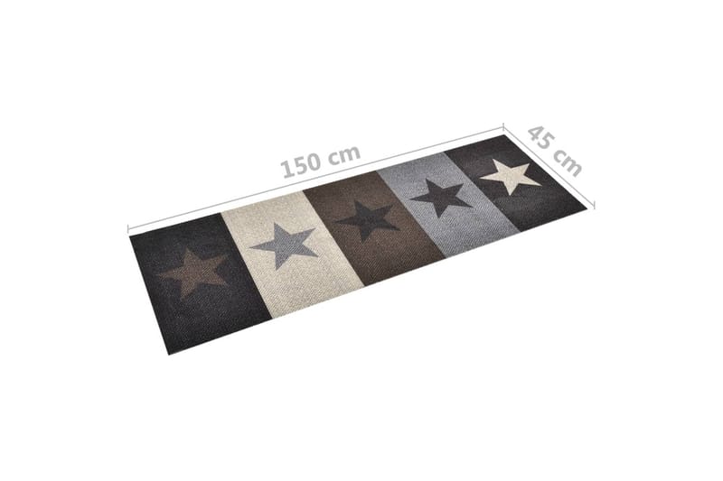 Köksmatta maskintvättbar stjärna 45x150 cm - Flatvävda mattor