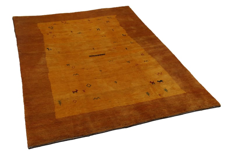 Handknuten Persisk Ullmatta 185x287 cm Gabbeh Shiraz Senap - Persisk matta - Orientaliska mattor