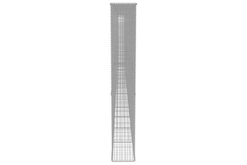 Gabionmur i galvaniserat stål 900x50x200 cm - Silver - Staket & grindar